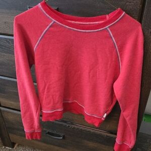 BDG Urban Outfitterd Red Crew Neck Women's Cropped Sweatshirt.